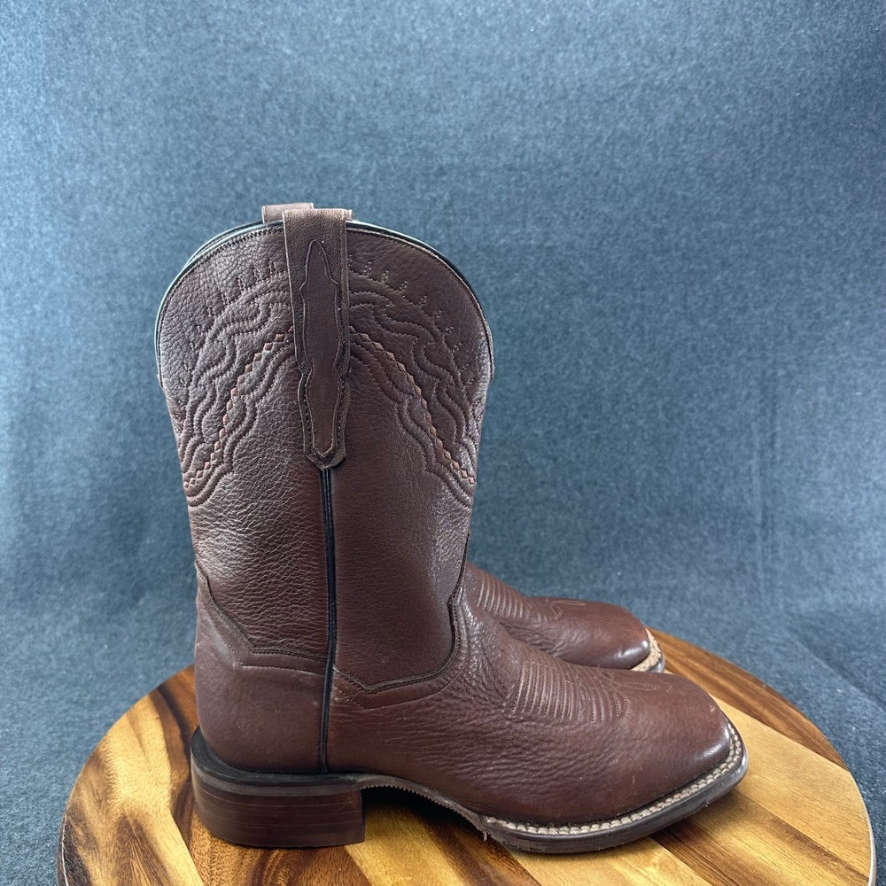 Dan Post Boots Milo Pull On Square Toe Cowboy Mens 9D Brown Boots DP4196-20